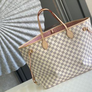 Louis Vuitton NEVERFULL MM bag"M81085 ""Monogram coated canvas Aged natural cowh